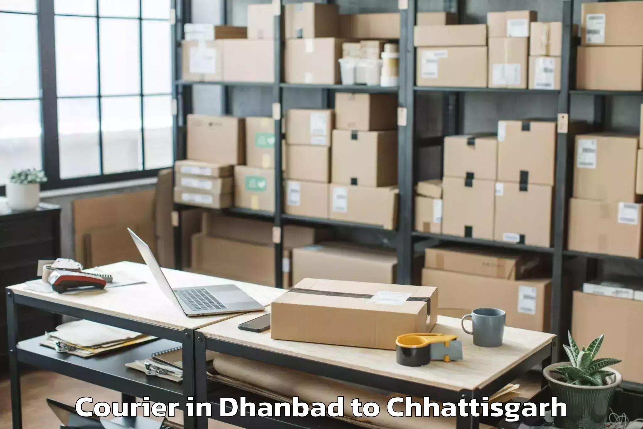 Easy Dhanbad to Nit Raipur Courier Booking